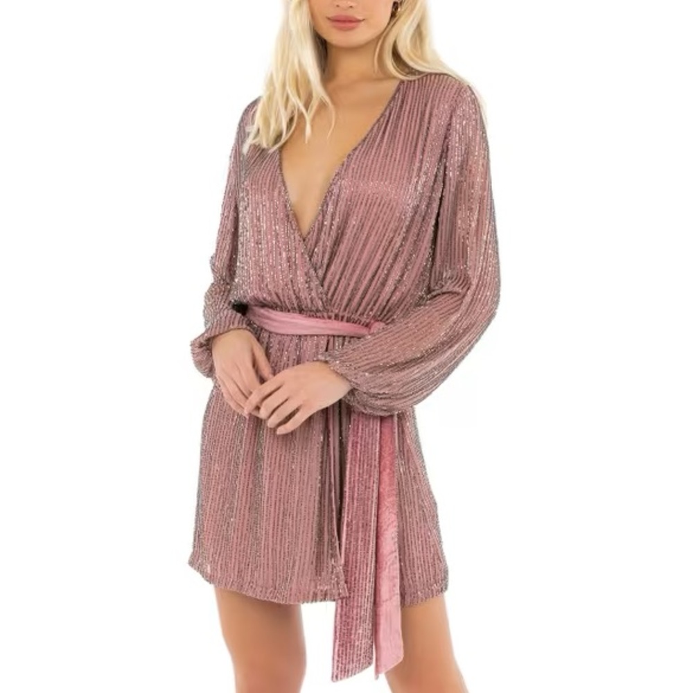 Karina Grimaldi Garda beaded mini dress